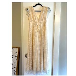 Lulu’s Cream Swiss Dot Dress